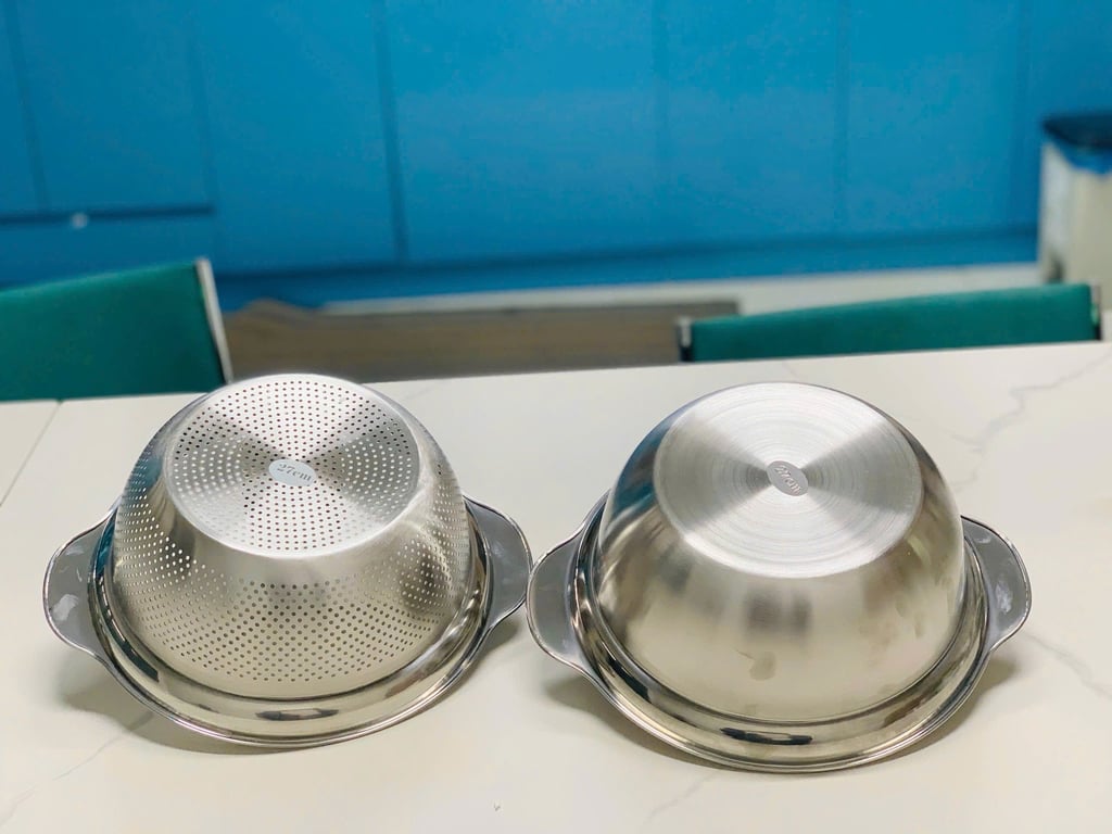 Bộ thau kèm rổ inox size 27cm hàng xuất Âu cực xịn xò! MK04