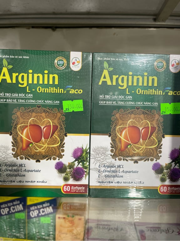 Arginin Hộp 60 viên faco