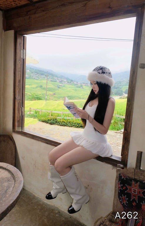 A262- váy lông dáng bí
