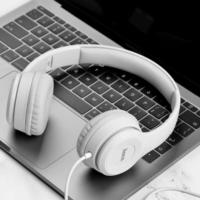 Tai Nghe Chụp Tai Hoco W21- 3 Màu Tím/Đen/Xám