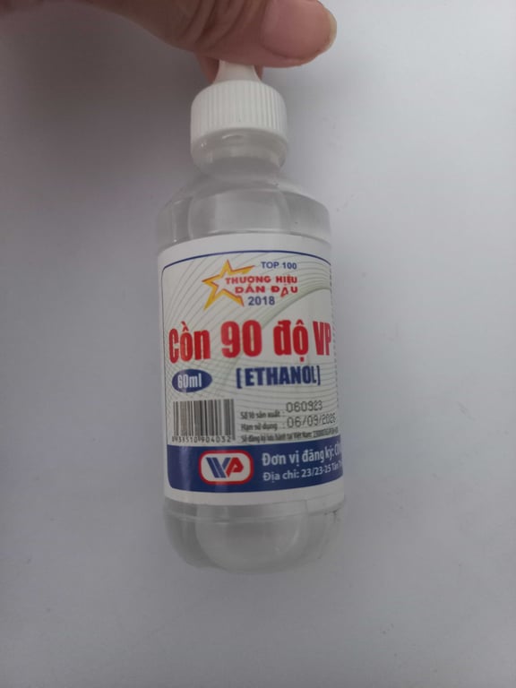 Cồn 90 trắng 60ml Vĩnh phúc lốc/10c