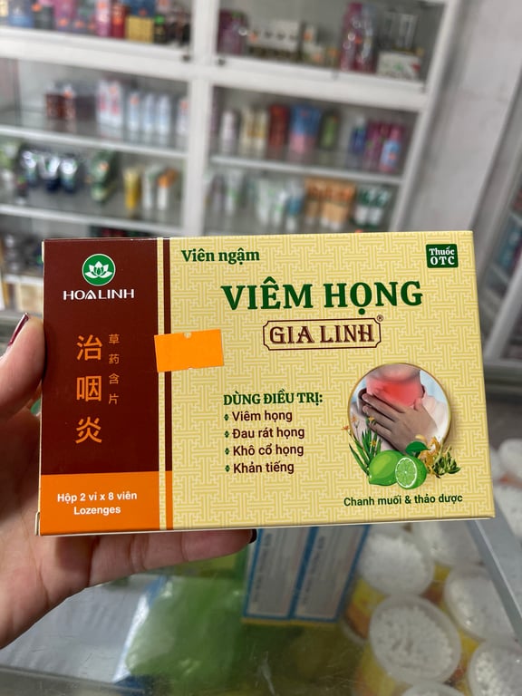 ngậm viêm họng gia linh h/2 vỉ