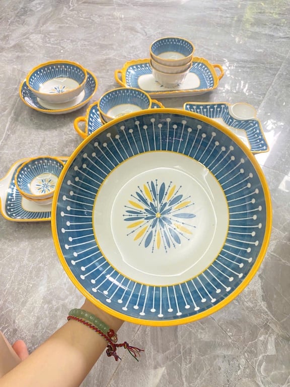 💗 BỘ BÁT ĐĨA PHONG CÁCH NHẬT 15 món