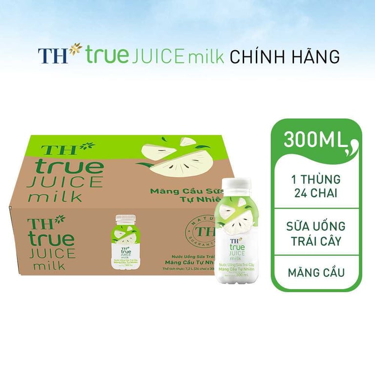 Nước uống sữa trái cây TH True Juice Milk - Chai 300ml