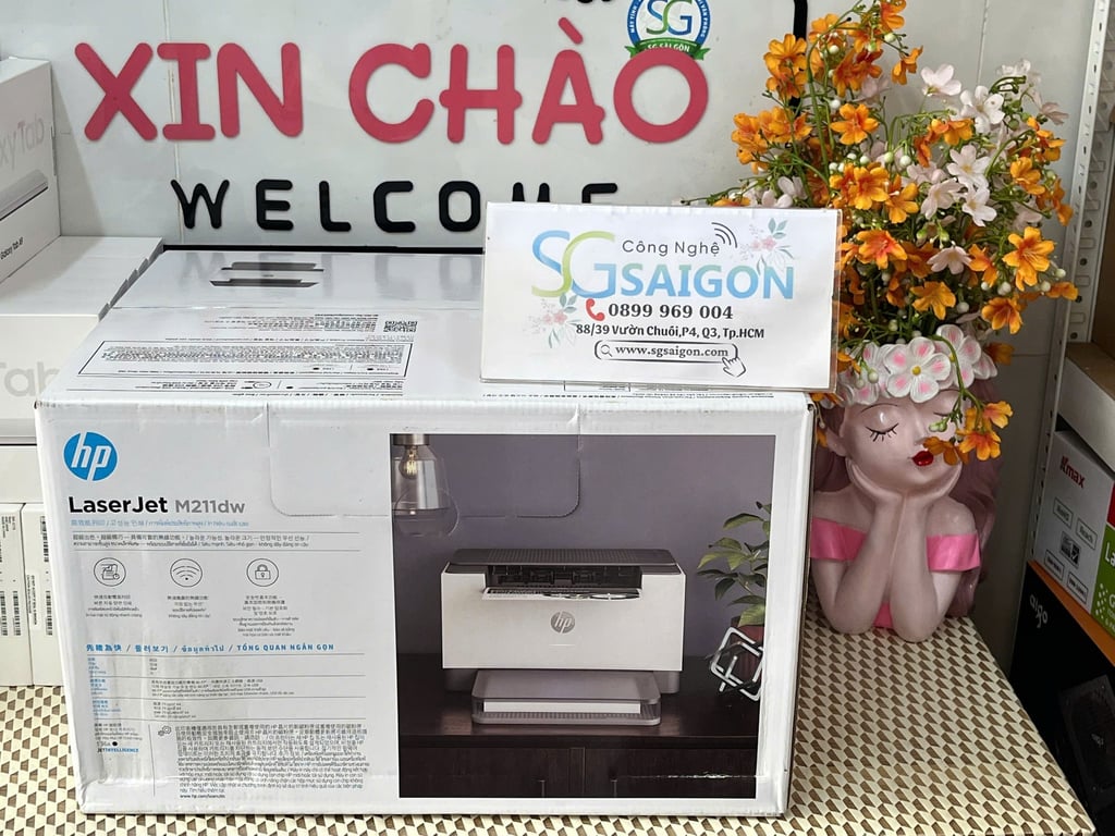 Máy In Laser Trắng Đen Đơn Năng HP M211DW (9YF83A) (A4/A5/ Đảo Mặt (Duplex)/ USB/ LAN/ WIFI)