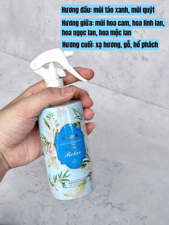 Nước hoa quần áo Duree Balle hàng nội địa Nhật – chai to 250ml