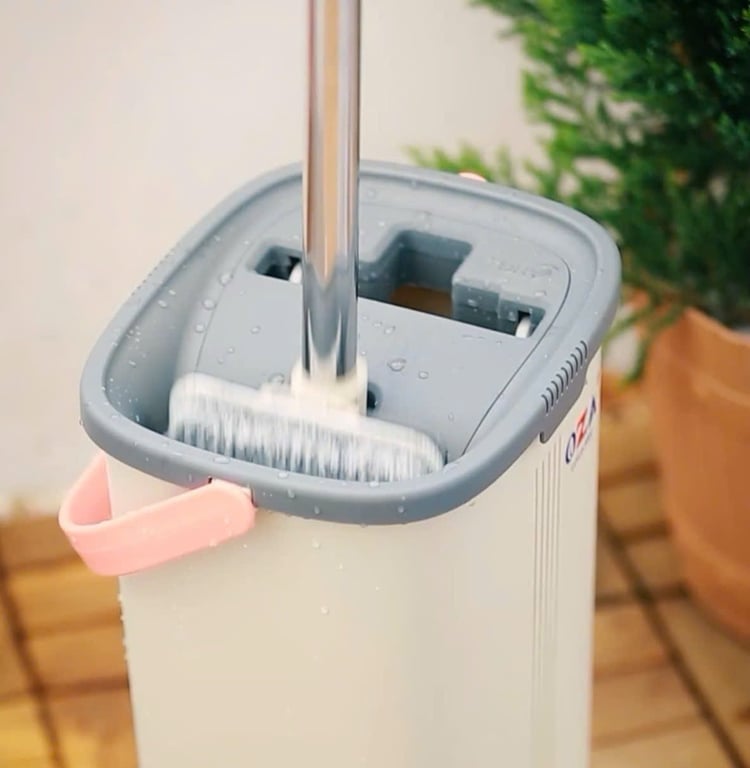 BỘ LAU NHÀ OZA 2 NGĂN TỰ VẮT – MÃ OZA108 (KÈM 2 BÔNG LAU)