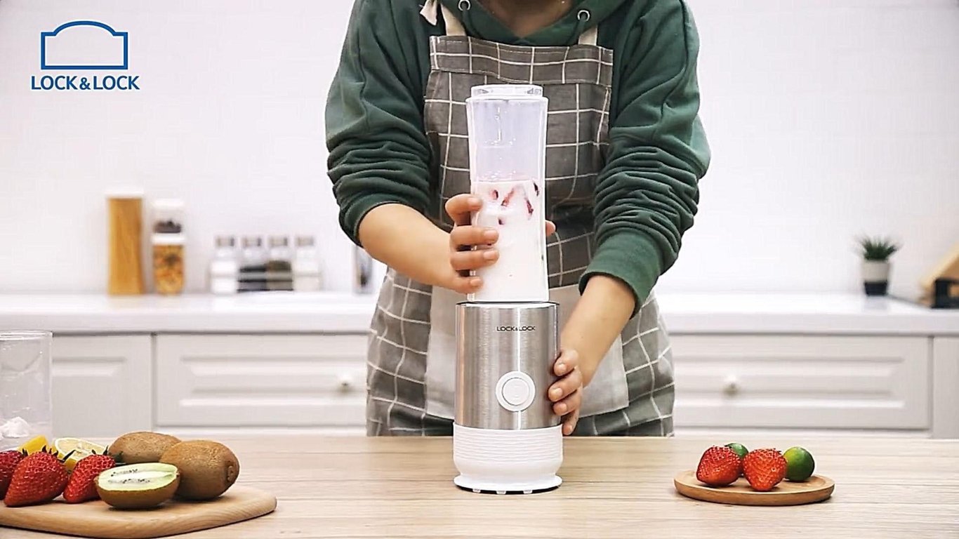 MÁY XAY SINH TỐ LOCKNLOCK MINI CẦM TAY MINI 280ML EJM433WHT