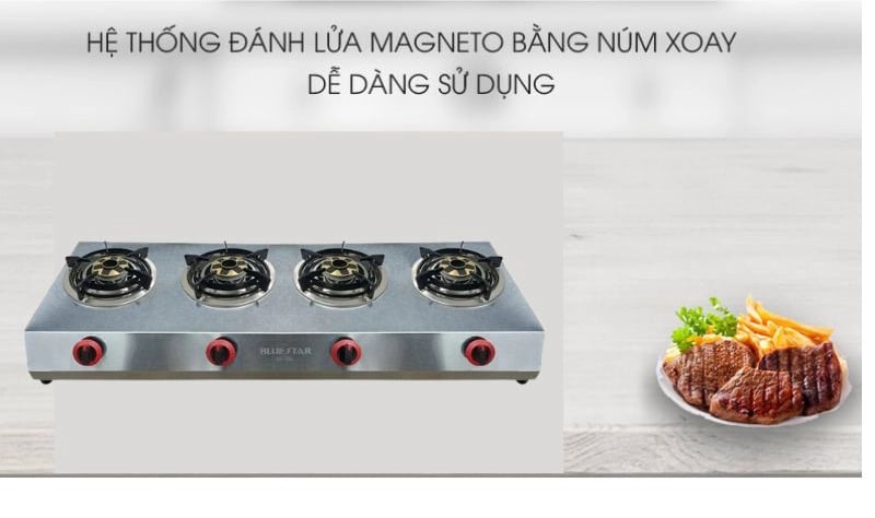 BẾP GAS 4 LÒ BS-04SV