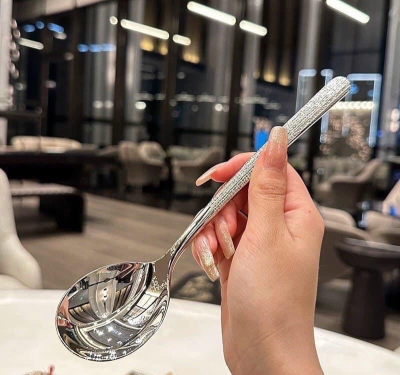 Bộ 6 thìa inox hoạ tiết chìm sang trọng KLS117❤️