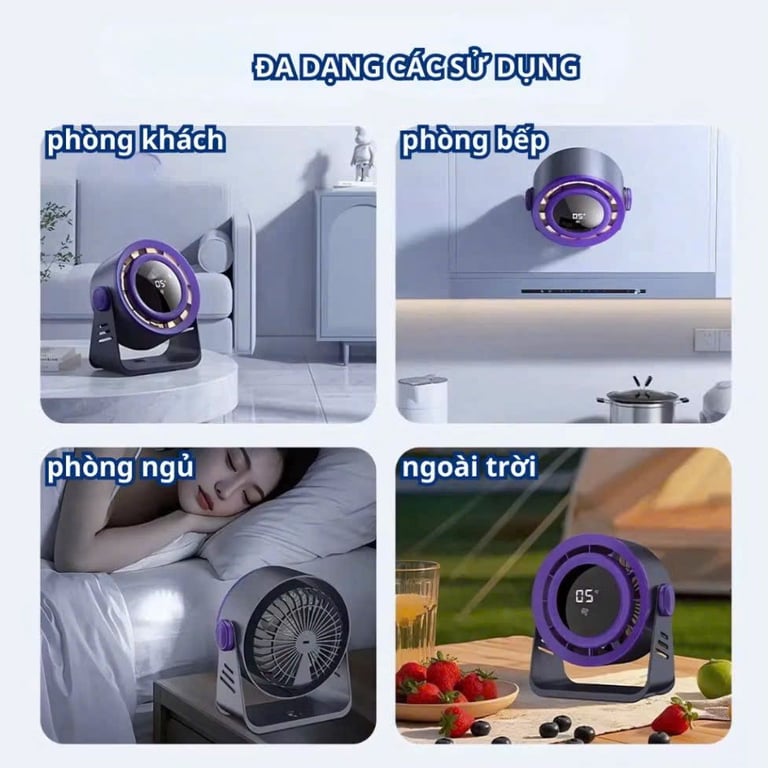 QUẠT ĐỂ BÀN TÍCH ĐIỆN KHÔNG DÂY