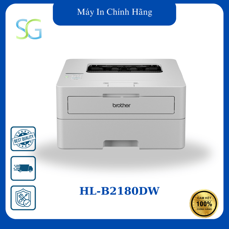 Máy In Laser Đơn Năng Trắng Đen Brother HL-B2180DW (In Đảo Mặt, A4, USB, WIFI)