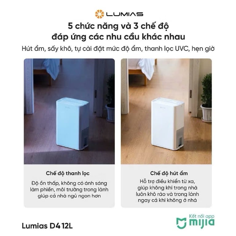 Máy hút ẩm thông minh Lumias NWT D4 12L