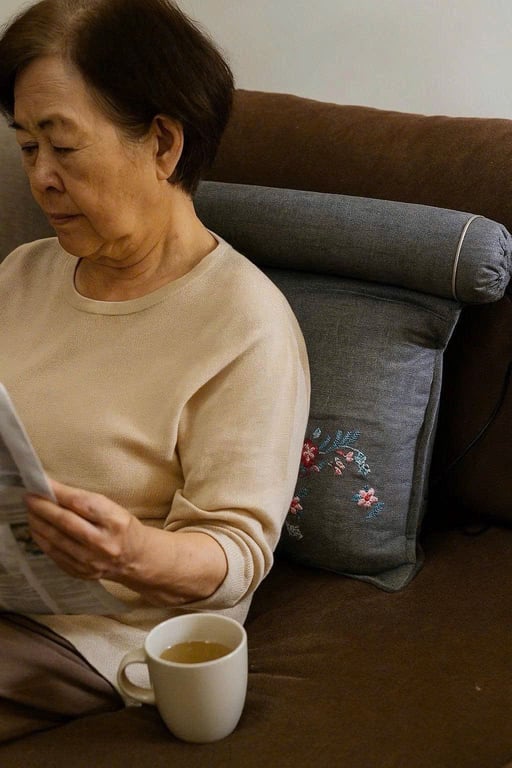 GỐI NGẢI CỨU CHƯỜM NÓNG VÂN HOA