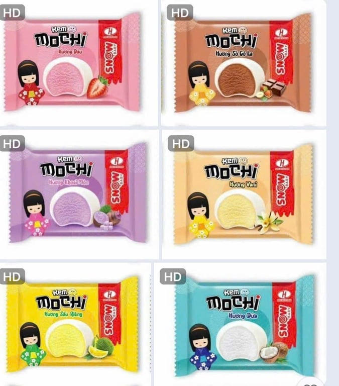 Set 10c Kem mochi Hùng Linh