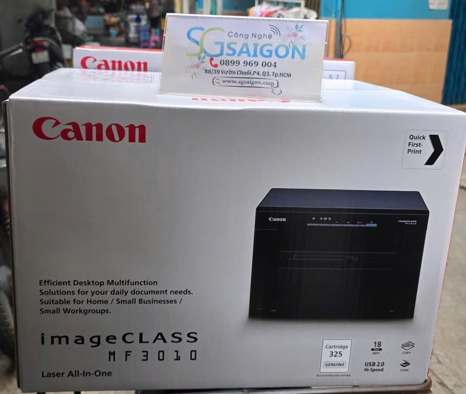 Máy In Laser Trắng Đen Đa Năng Canon MF3010 - Hàng Chính Hãng