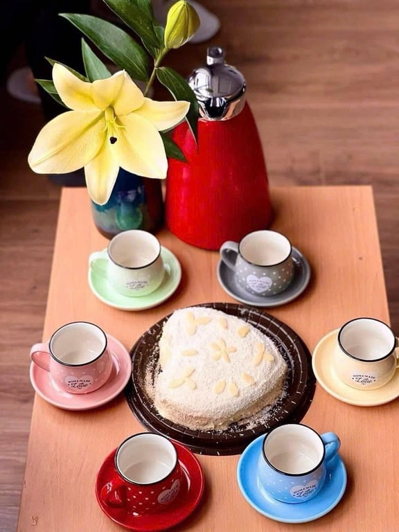 Bộ  Cốc sứ kèm đĩa cao cấp siêu xinh, dễ thương