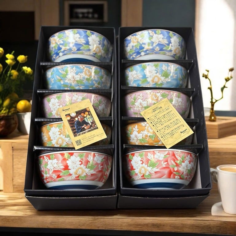 SET 5 BÁT ĂN CƠM NEZUMI JAPAN