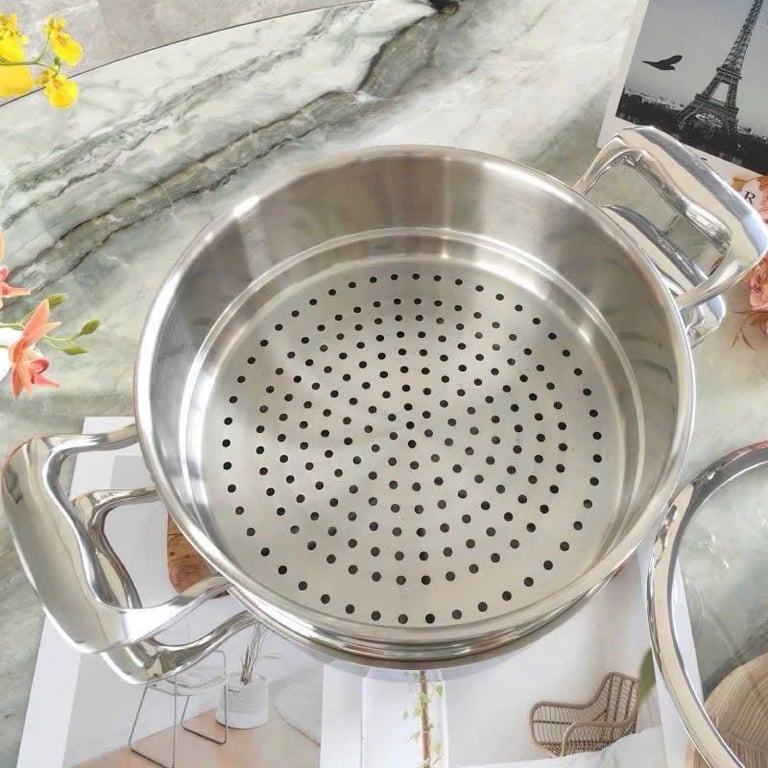 Bộ nồi kèm xửng hấp mẫu mới 2 tầng Chockmen 26cm - C150😍