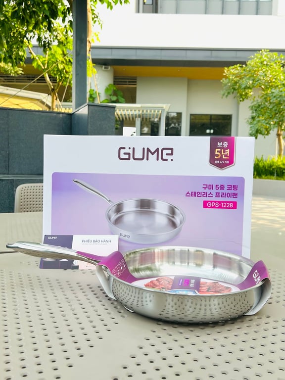 CHẢO INOX 18/10 NGUYÊN KHỐI GUME SIZE 18CM/20CM/24CM/26CM