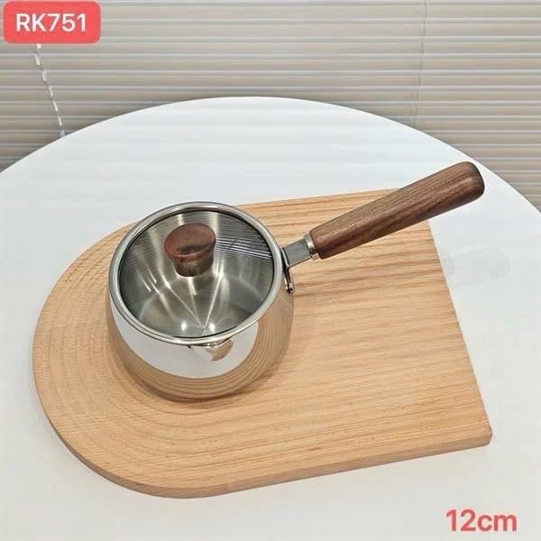 Quánh mini tay cầm gỗ có nắp 12cm - RK751