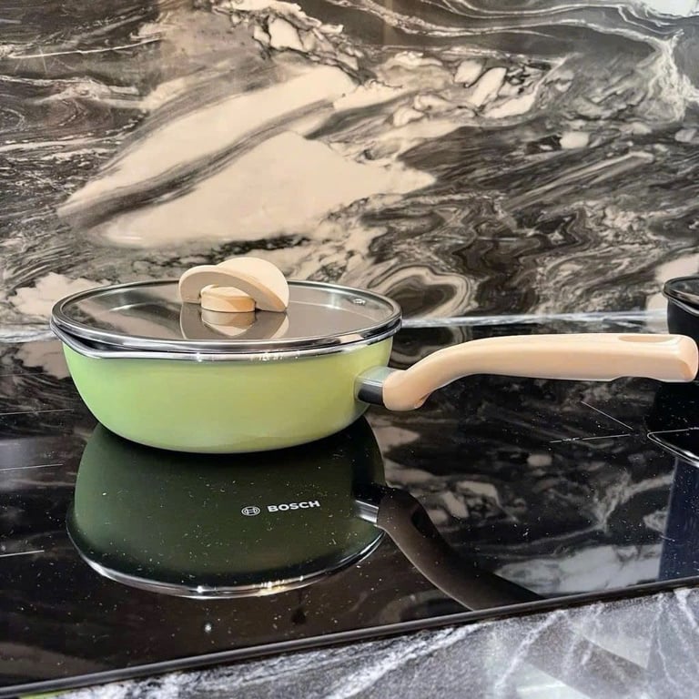 Chảo rán sâu lòng Tefal size 22 và 24cm có nắp