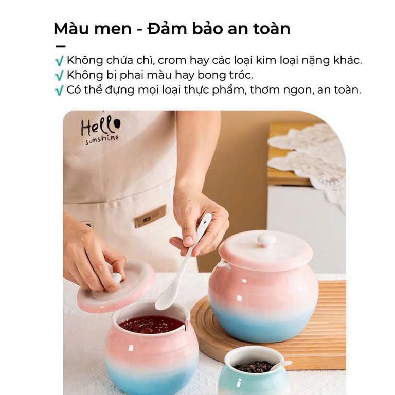 MK10- Liễn mỡ gốm sứ, dung tích 680ml