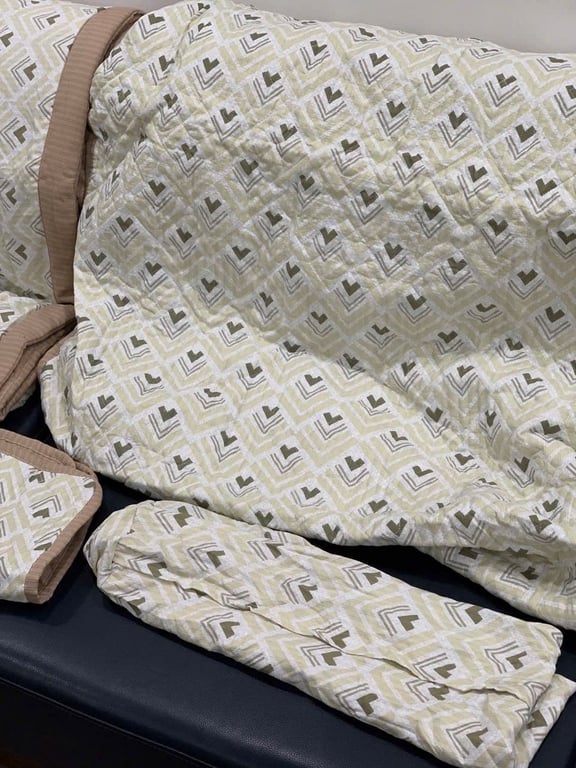 Bộ chăn ga gối đũi cotton OEKO, size 180x200cm