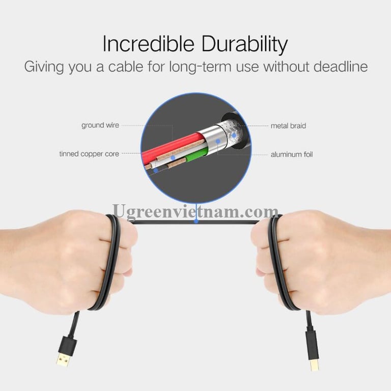 Dây Máy In USB 2.0 Mạ Vàng Cao Câp 5.0M (10352)