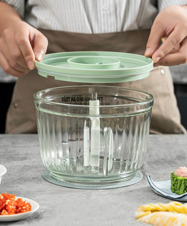 MÁY XAY THỊT KAILER CỐI THỦY TINH KL-006 ÊM - XỊN - MỊN