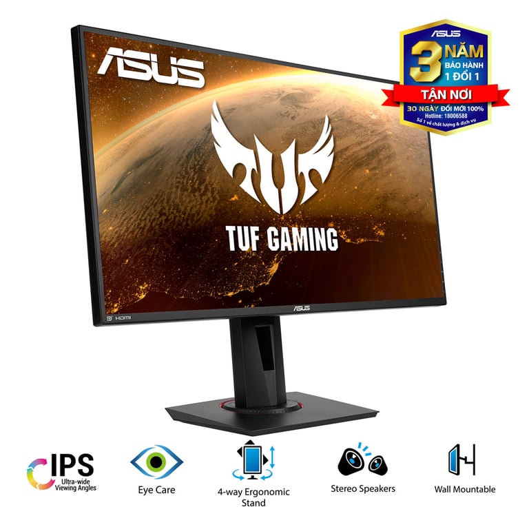 Màn Hình Máy Tính ASUS 27" VG279QR (1920 x 1080/IPS/165Hz/G-Sync compatible)