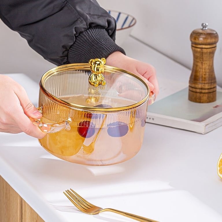 nồi thuỷ tinh  nắp gấu 16cm -1.5lit