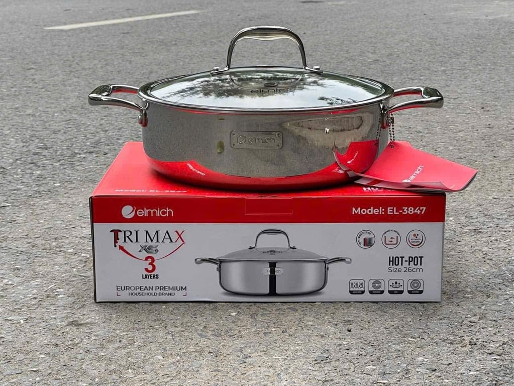 NỒI LẨU INOX LIỀN KHỐI ELMICH TRIMAX EL3847 26CM
