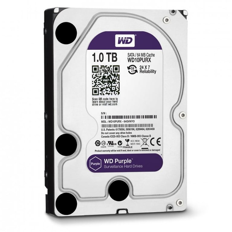 HDD Purple 1TB 3.5" SATA 3/ 64MB Cache/ 5400RPM (Màu tím)