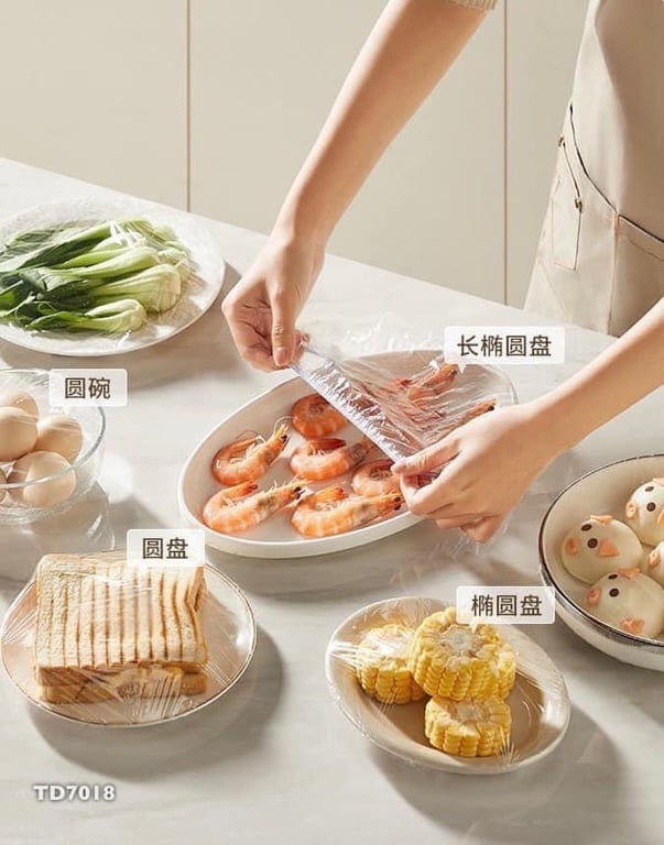 Set 100 túi màng bọc thực phẩm mẫu mới cực tiện gọn mà rất dễ dùng nha