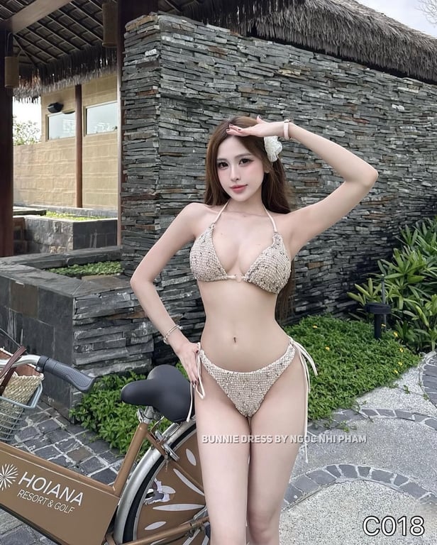 C018- bikini lưới kèm choàng 2 màu