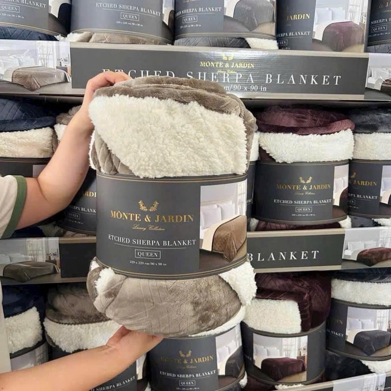 Chăn lông MONTE & JARDIN cao cấp size Queen