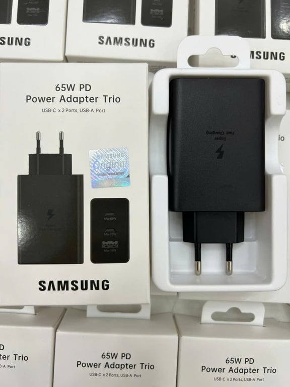 Cốc Sạc Samsung 65W Zin Box (3 Cổng Sạc)