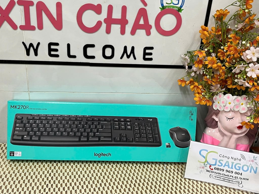 Bộ bàn phím chuột wireless Logitech MK270R