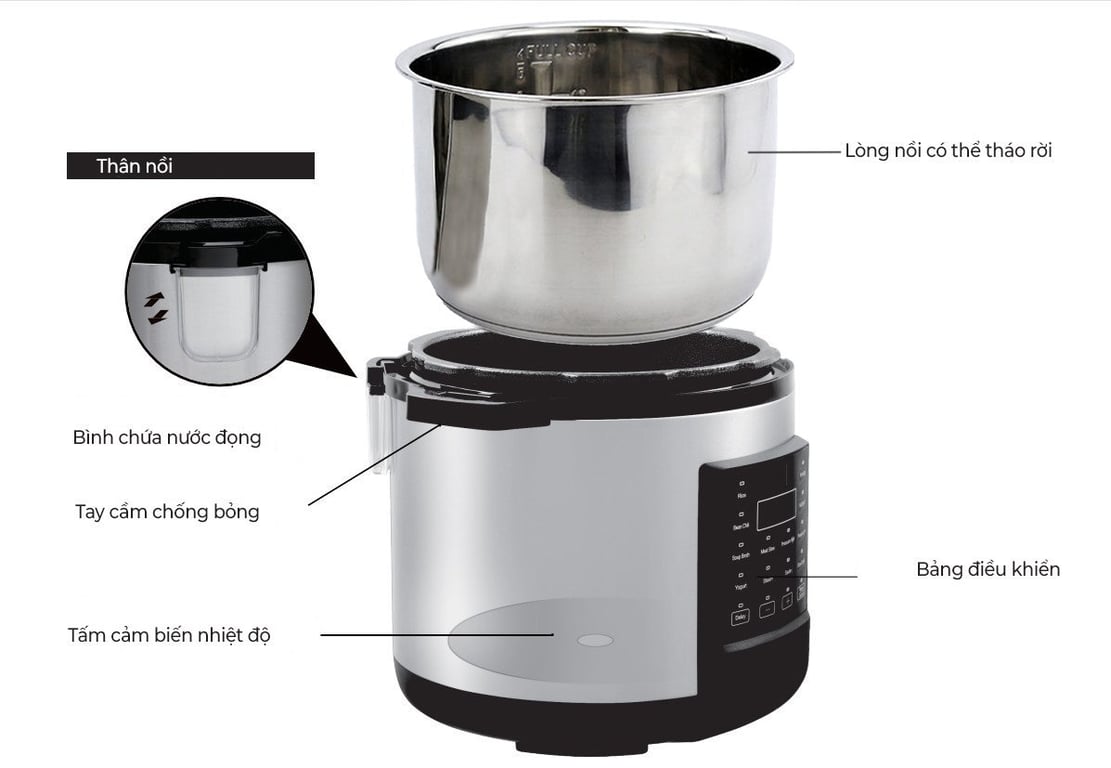 Nồi áp suất điện đa năng Rapido RPC900-D1