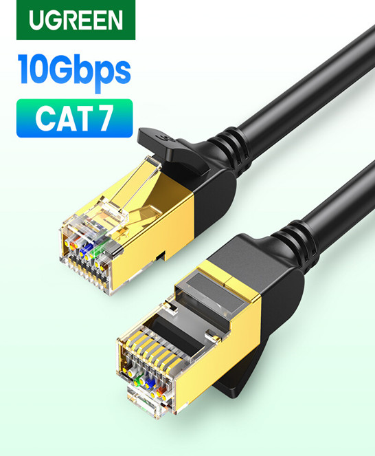 Cáp Mạng Cat 7 Đúc Sẵn Dài 1.5M Ugreen 11277 Dây Tròn