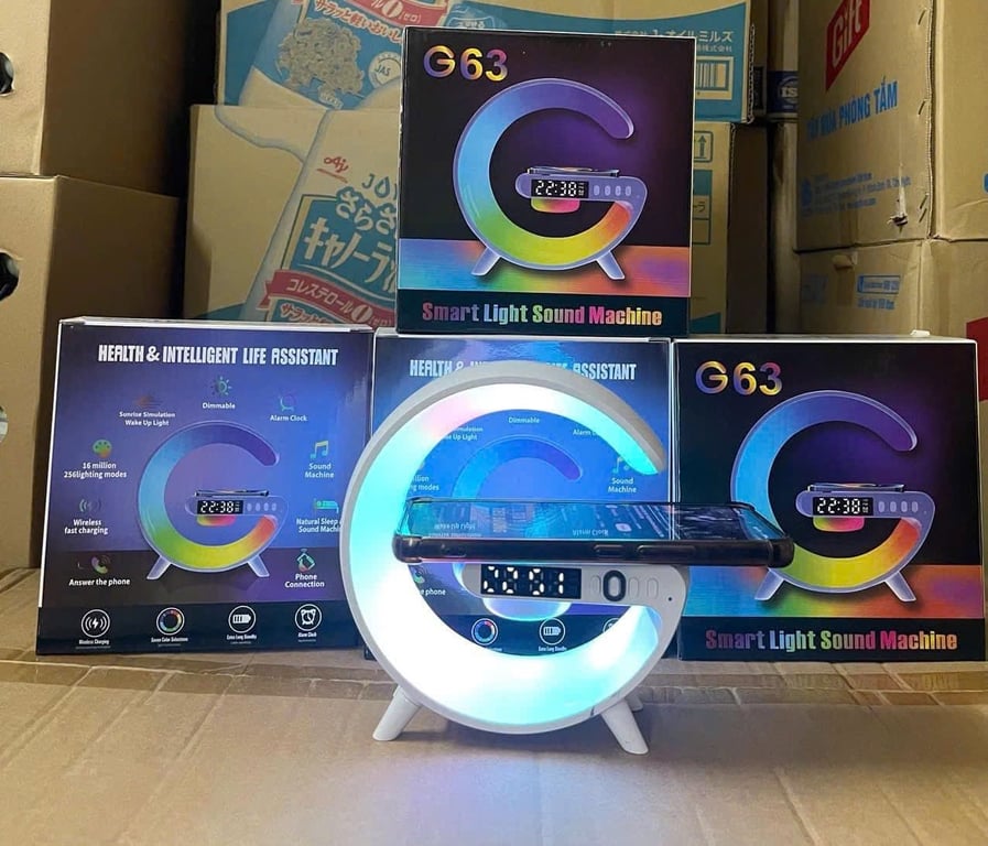 SẠC PIN + ĐÈN NGỦ + ĐỒNG HỒ full đủ 5 chức năng