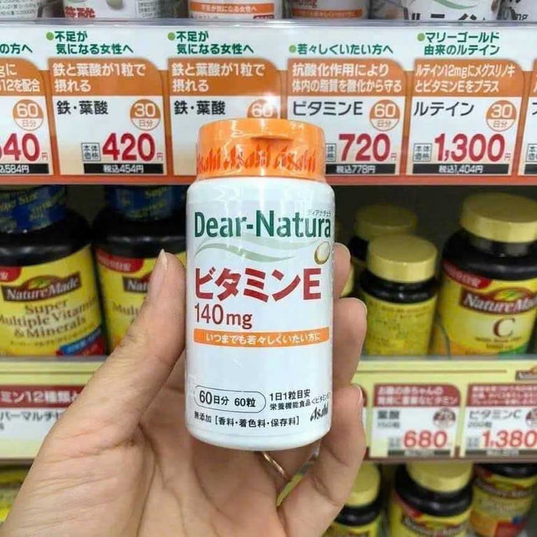 Vitamin E hữu cơ Dear Nature Nhật hộp 60 viên