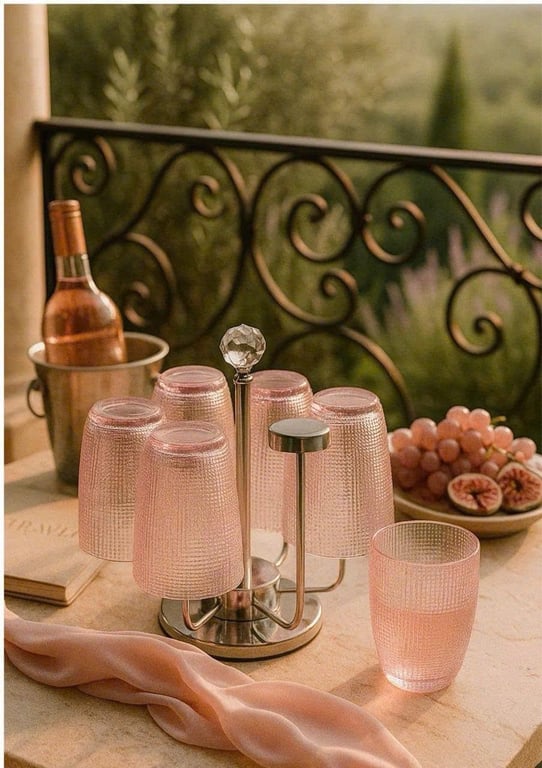 BỘ 6 CỐC THỦY TINH VÂN LƯỚI DẬP NỔI CRISTA 420ML