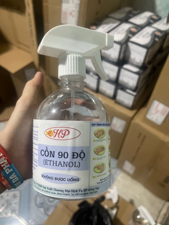 Cồn 90 hồ phát c/500ml có vòi