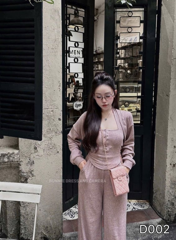 D002- set len hồng nude 3 món