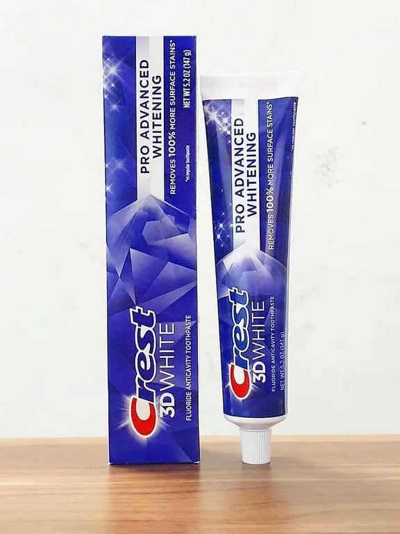 Kem đánh răng Crest 3D White Pro Advenced Whitening Mỹ tuýp 147g