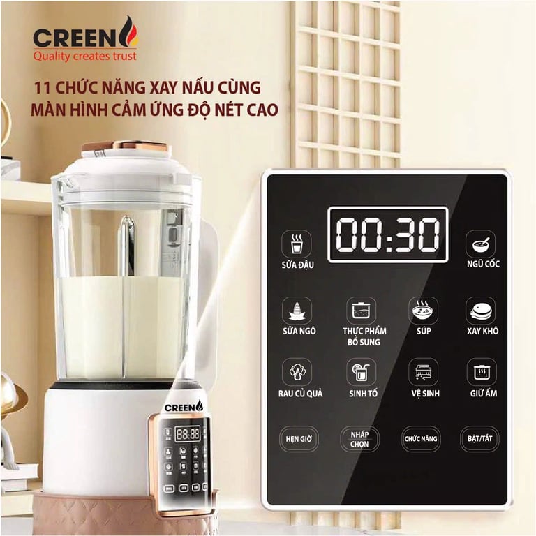 CR600 - MÁY LÀM SỮA HẠT 1.75L 1000W CREEN