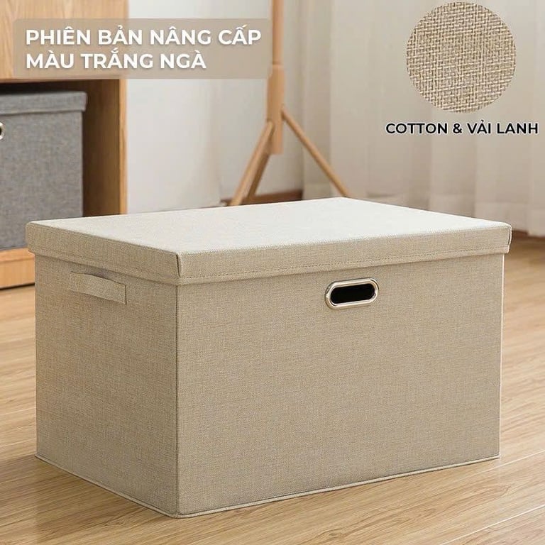 HỘP ĐỰNG QUẦN ÁO CÓ NẮP ĐẬY GHA503 40L
