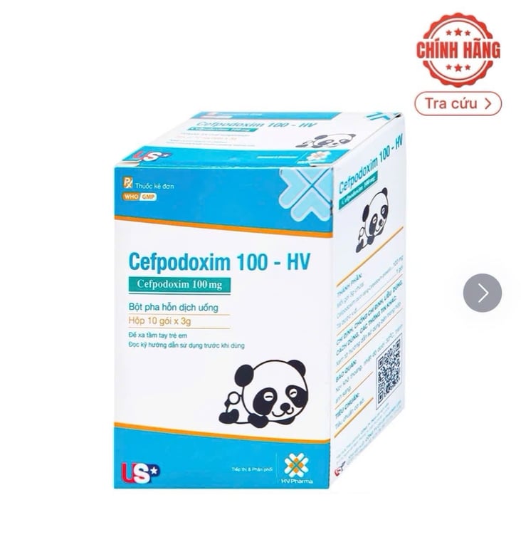 Cefpodoxim 100 Hv gói h/10 gói